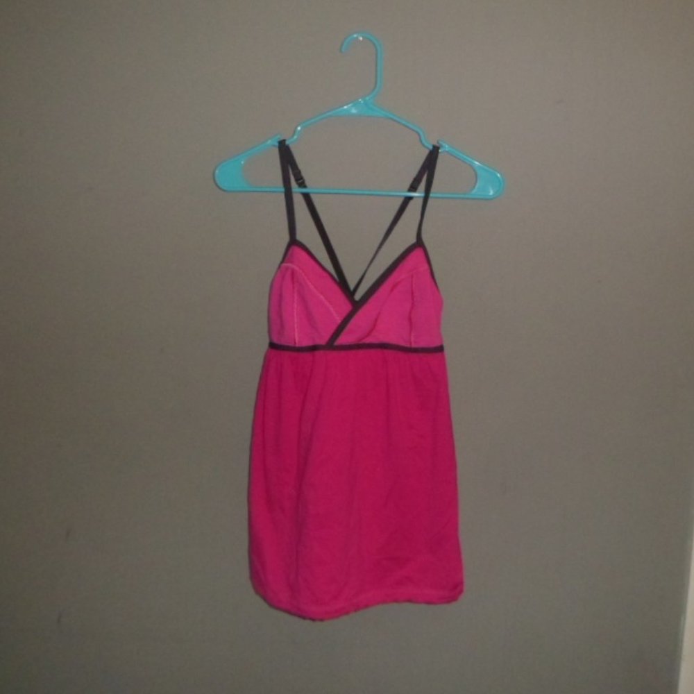Lululemon 6 Pink and Grey Activewear Tank Top #JWL